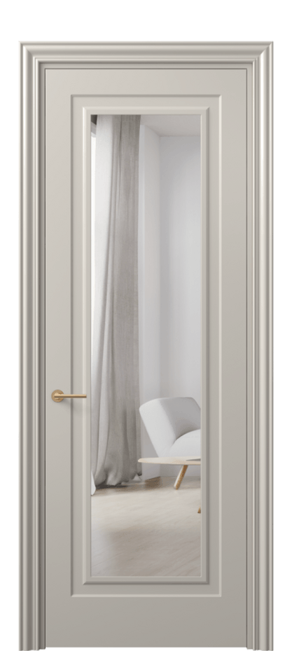 Дверь межкомнатная Маскот 8403 Матовый светло-бежевый Двустороннее зеркало, триплекс Фигурный наличник МСБЖ Цена 77699 ₽ Наличники уже входят в базовый комплект. Фабрика дверей Волховец 8 (800) 551 43 19 Межкомнатная дверь Маскот 8403 Матовый светло-бежевый Двустороннее зеркало, триплекс Цена 77699 ₽ | Volhovec