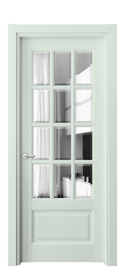Дверь межкомнатная Тоскана Грильято 6313 Матовый белоснежный Двустороннее зеркало с фацетом, триплекс Гладкий наличник МБЛ Цена 152499 ₽ Наличники уже входят в базовый комплект. Фабрика дверей Волховец 8 (800) 551 43 19 Межкомнатная дверь Тоскана Грильято 6313 Матовый белоснежный Двустороннее зеркало с фацетом, триплекс Цена 152499 ₽ | Volhovec