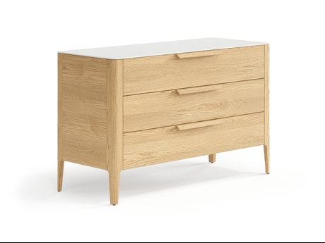 Мебель Комод Пьега 3 ящика. Цвет Дуб соломенный матовый. Материал Массив дуба матовый. Коллекция Комод Пьега 3 ящика. Картинка.