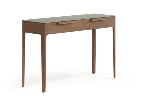 Мебель Консоль Пьега 2 ящика. Цвет Дуб каштановый матовый. Материал Массив дуба матовый. Коллекция Консоль Пьега 2 ящика. Картинка.