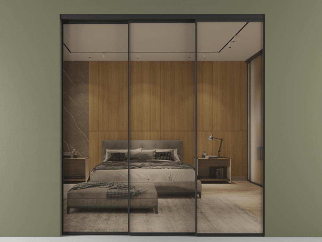 Перегородка Формато внутри проёма 3 створки с синхронным механизмом АЛПР 040.01 Алюминий Черный Рефлективное бронзовое стекло "Стопсол", калёное. Скрытый короб ЧЕР Цена 335320 ₽ 1. Полотно 3 шт. (800/2100 мм)
2. Комплект установки раздвижной системы
3. Базовый комплект фурнитуры
4. Комплект фурнитуры телескопик синхро-2
5.Ручка Рондо. Фабрика дверей Волховец 8 (800) 551 43 19 Перегородка Формато внутри проёма 3 створки с синхронным механизмом АЛПР 040.01 Алюминий Черный Рефлективное бронзовое стекло "Стопсол", калёное Цена 335320 ₽ | Volhovec