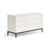 Комод Velvet 6 ящиков Матовый молочно-белый