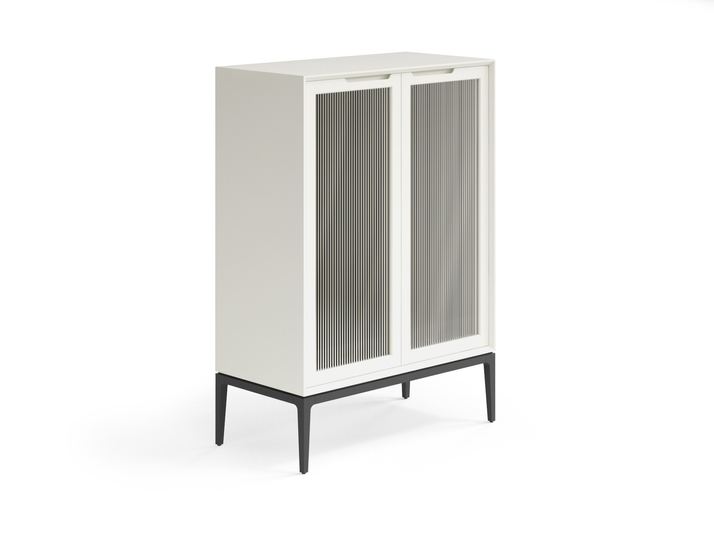 Мебель Витрина Вельвет. Цвет Матовый молочно-белый. Материал Гладкая эмаль. Коллекция Витрина Вельвет. Картинка.