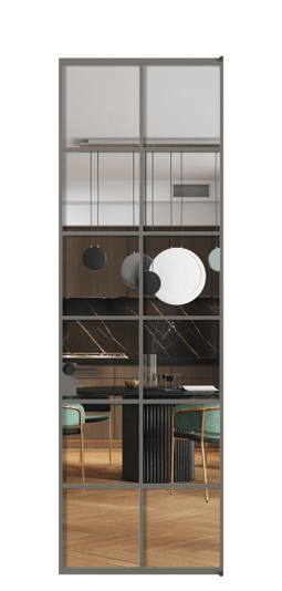 Межкомнатная дверь АЛПЛ040.05 Crystalvision АКЛС. Цвет Алюминий классический серый. Материал Алюминий в эмали. Коллекция Формато. Фото. Дверь межкомнатная АЛПЛ040.05 Crystalvision АКЛС. Цвет Алюминий классический серый. Материал Алюминий в эмали. Коллекция Формато. Картинка.