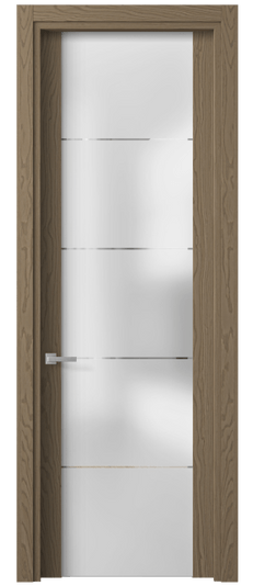 Дверь межкомнатная 4114 МШНДД ГРА. Цвет Дуб дымный матовый. Материал Мультишпон НатурВуд. Коллекция Планум. Картинка.