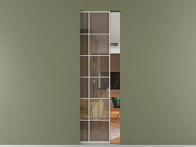 Алюминевая перегородка skr1_05_ Алюминий тёплый серый Stopsol Bronze прозрачное. Цвет Алюминий тёплый серый. Материал Алюминий в эмали. Коллекция Перегородка Формато скрытый пенал 1 створка. Фото. Алюминевая перегородка skr1_05_ Алюминий тёплый серый Stopsol Bronze прозрачное. Цвет Алюминий тёплый серый. Материал Алюминий в эмали. Коллекция Перегородка Формато скрытый пенал 1 створка. Картинка.