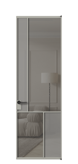 Межкомнатная дверь АЛПЛ041.20 АНСР Серый сатин матовое + Серый прозрачное. Цвет Алюминий нейтральный серый. Материал Алюминий в эмали. Коллекция Мозаик. Фото. Дверь межкомнатная АЛПЛ041.20 АНСР Серый сатин матовое + Серый прозрачное. Цвет Алюминий нейтральный серый. Материал Алюминий в эмали. Коллекция Мозаик. Картинка.