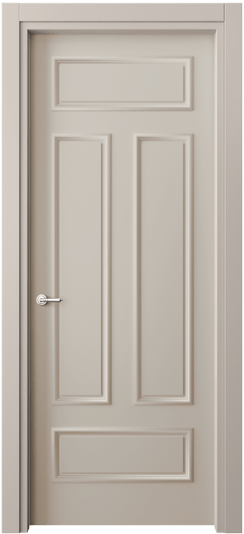 Дверь межкомнатная 8143 МСБЖ. Цвет Матовый светло-бежевый. Материал Гладкая эмаль. Коллекция Париж. Картинка.