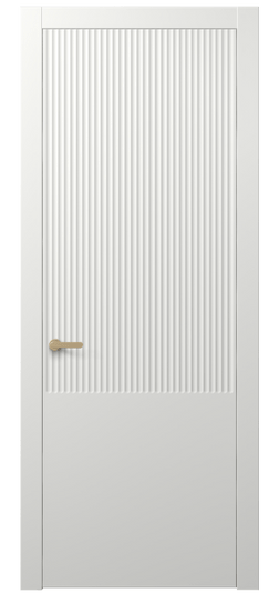 Дверь межкомнатная 8645 МССР. Цвет Матовый светло-серый. Материал Гладкая эмаль. Коллекция Альба. Картинка.