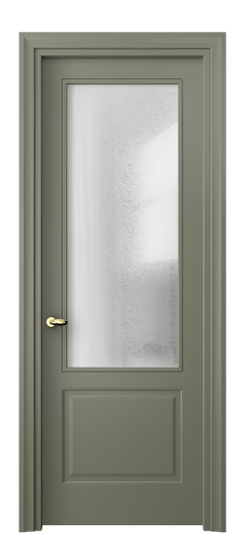Дверь межкомнатная 8552 МОТ ЛЕД. Цвет Матовый оливковый тёмный. Материал Гладкая эмаль. Коллекция Эссе. Картинка.