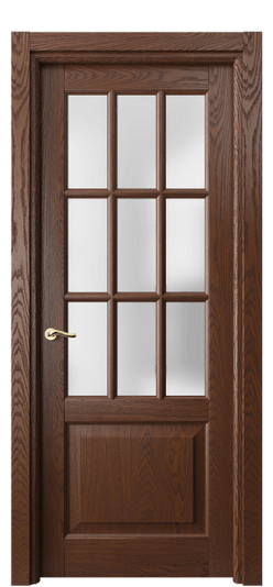 Дверь межкомнатная 0748 ДКЧ.Б САТ. Цвет Дуб коньячный брашированный. Материал Массив дуба брашированный. Коллекция Лигнум. Картинка.