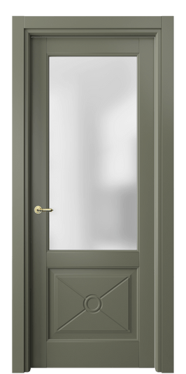 Дверь межкомнатная 6362 МОТ САТ. Цвет Матовый оливковый тёмный. Материал Гладкая эмаль. Коллекция Тоскана Литера. Картинка.