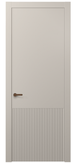 Дверь межкомнатная 8645 МСБЖ . Цвет Матовый светло-бежевый. Материал Гладкая эмаль. Коллекция Альба. Картинка.