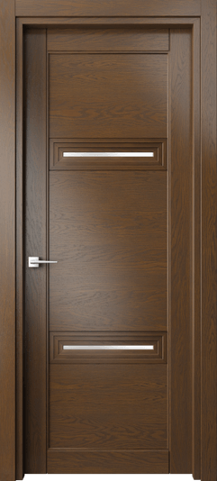 Дверь межкомнатная 6113 ДКР САТ. Цвет Дуб королевский. Материал Массив дуба. Коллекция Эго. Картинка.