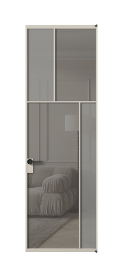 Межкомнатная дверь АЛПЛ041.23 АСБЖ Серый сатин матовое + Серый прозрачное. Цвет Алюминий светло-бежевый. Материал Алюминий в эмали. Коллекция Мозаик. Фото. Дверь межкомнатная АЛПЛ041.23 АСБЖ Серый сатин матовое + Серый прозрачное. Цвет Алюминий светло-бежевый. Материал Алюминий в эмали. Коллекция Мозаик. Картинка.