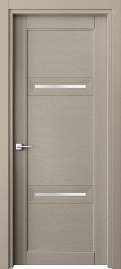 Дверь межкомнатная 6113 ДБСК САТ. Цвет Дуб бисквитный. Материал Массив дуба эмаль. Коллекция Эго. Картинка.