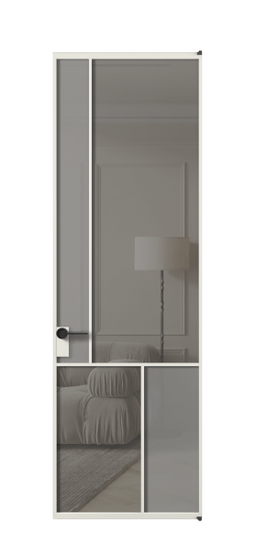 Межкомнатная дверь АЛПЛ041.20 АСР Серый сатин матовое + Серый прозрачное. Цвет Алюминий серый. Материал Алюминий в эмали. Коллекция Мозаик. Фото. Дверь межкомнатная АЛПЛ041.20 АСР Серый сатин матовое + Серый прозрачное. Цвет Алюминий серый. Материал Алюминий в эмали. Коллекция Мозаик. Картинка.