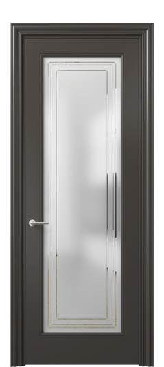 Межкомнатная дверь 8400 МАН Сатин с гравировкой Mascot. Цвет Матовый антрацит. Материал Гладкая эмаль. Коллекция Маскот. Фото. Дверь межкомнатная 8400 МАН Сатин с гравировкой Mascot. Цвет Матовый антрацит. Материал Гладкая эмаль. Коллекция Маскот. Картинка.