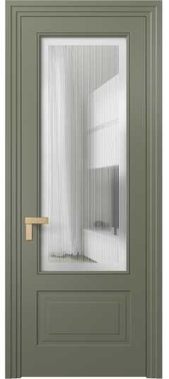 Дверь межкомнатная 8342 МОТ Сатин с гравировкой Rocca. Цвет Матовый оливковый тёмный. Материал Гладкая эмаль. Коллекция Рокка. Картинка.
