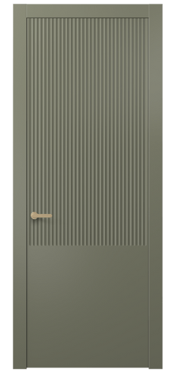 Дверь межкомнатная 8646 МОТ . Цвет Матовый оливковый тёмный. Материал Гладкая эмаль. Коллекция Альба. Картинка.