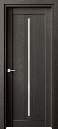 Дверь межкомнатная 6123 ДАН САТ. Цвет Дуб антрацит. Материал Массив дуба эмаль. Коллекция Эго. Картинка.