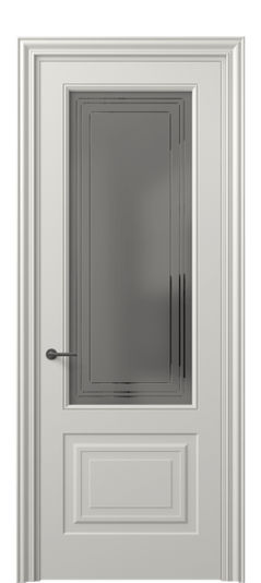 Дверь межкомнатная 8452 МТСР СЕР САТ ГРА. Цвет Матовый тёплый серый. Материал Гладкая эмаль. Коллекция Маскот. Картинка.