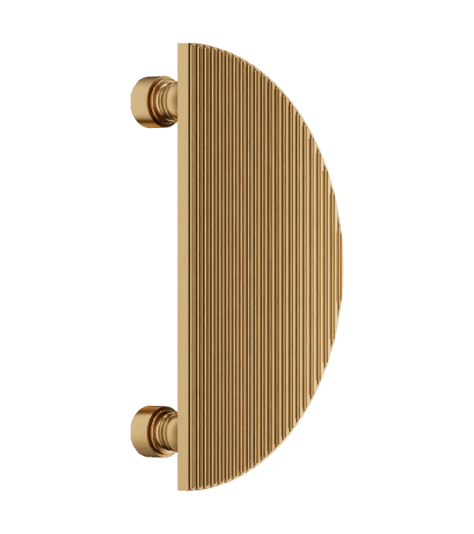 Ручки для дверей Ручка дверная Элеонора Курво. Цвет Матовое золото PVD. Коллекция Элеонора Курво. Картинка.