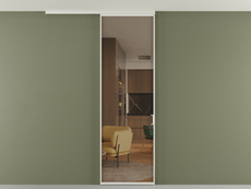 Перегородка Формато вдоль стены на потолок 1 створка